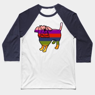 Rainbow Fergus the Dog Baseball T-Shirt